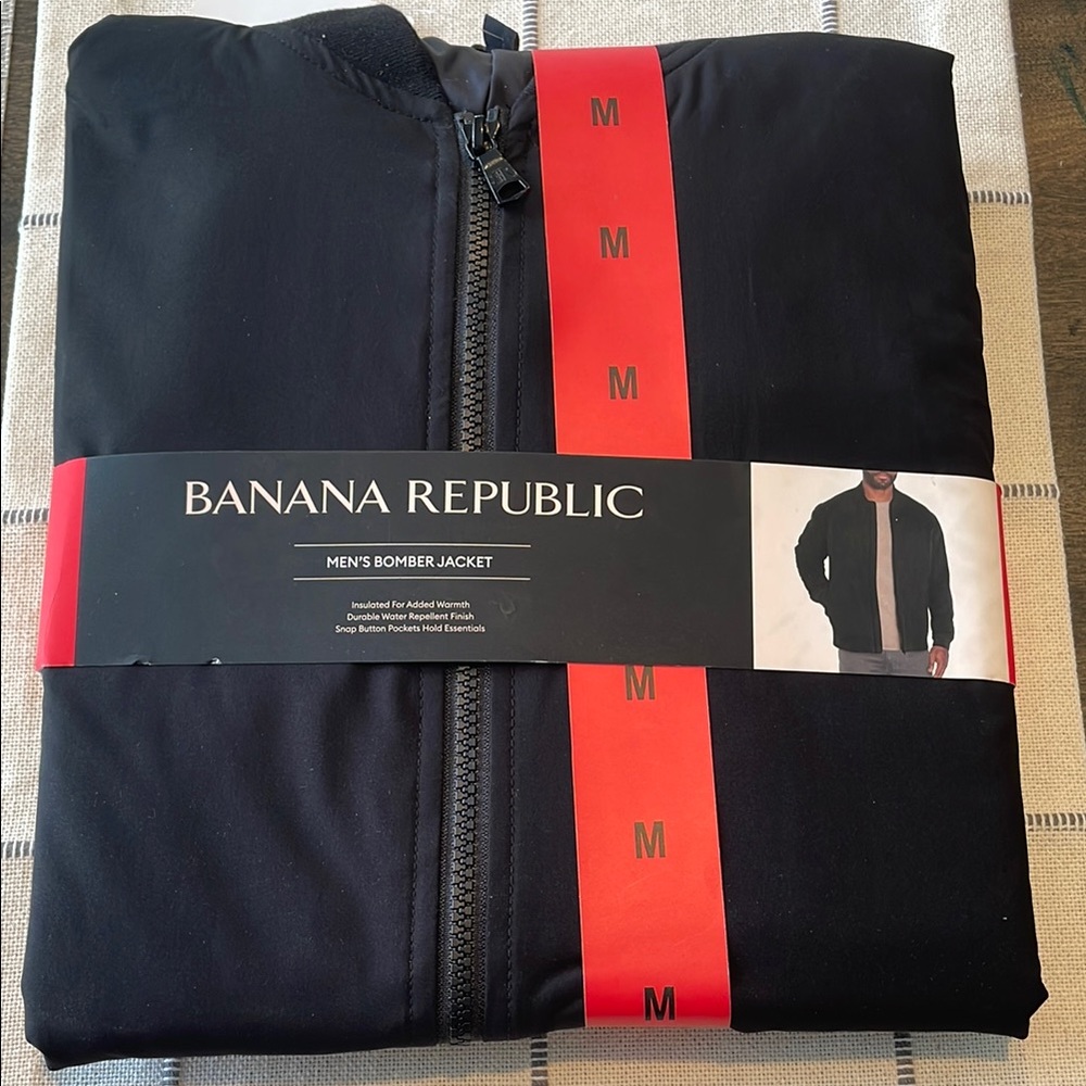 Banana Republic Black Bomber Jacket